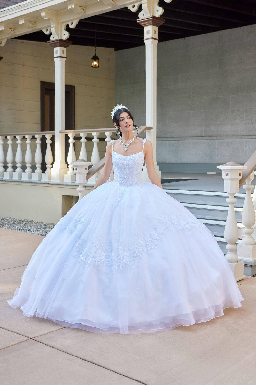 Juliet JT1496HW ball gown quinceanera dress front view, option 3