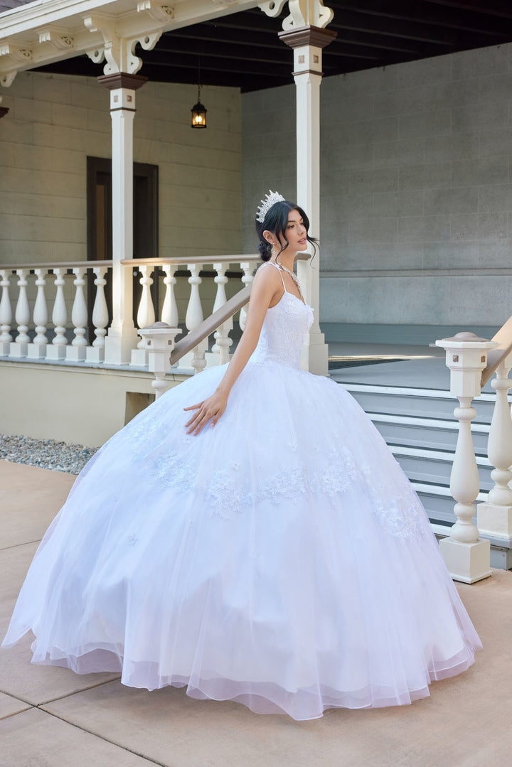 Juliet JT1496HW ball gown quinceanera dress side view, option 2