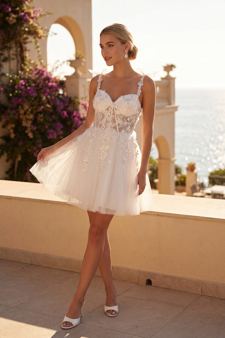 Juliet JT972LW baby doll homecoming dress front view