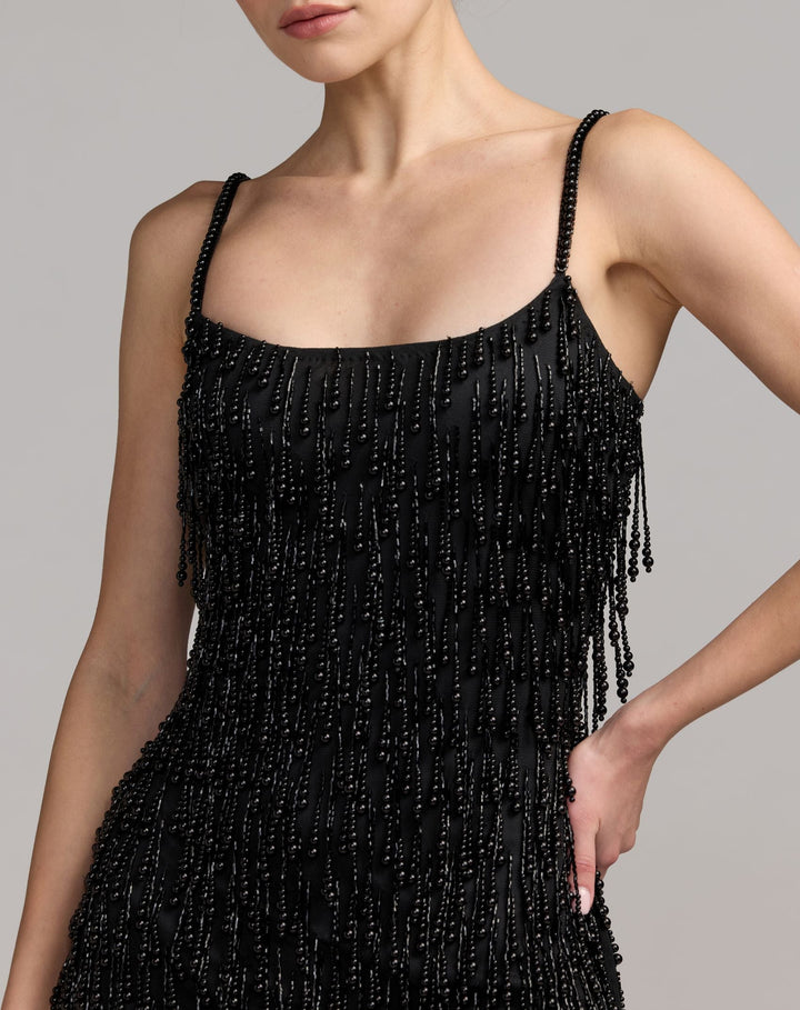 Mac Duggal 10121 Fringe Mini Dress