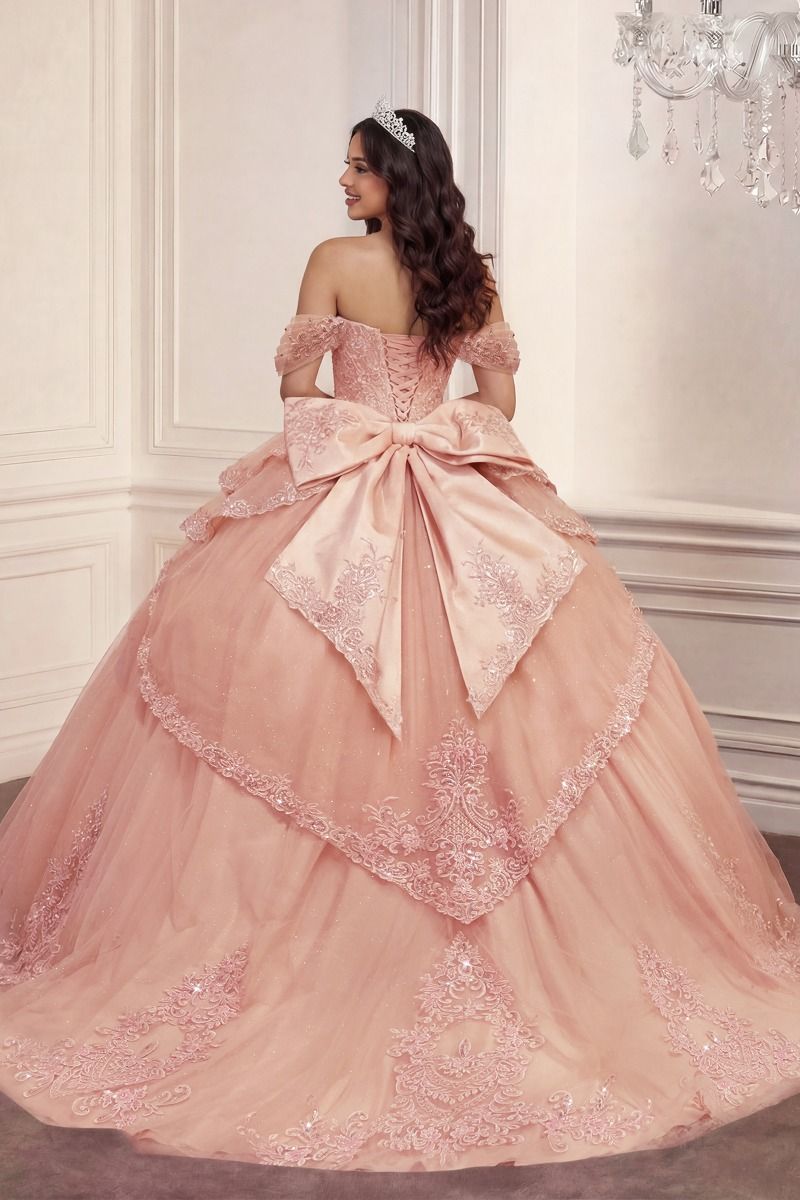 Ladivine 15729 Glitter Lace Quinceanera Dress