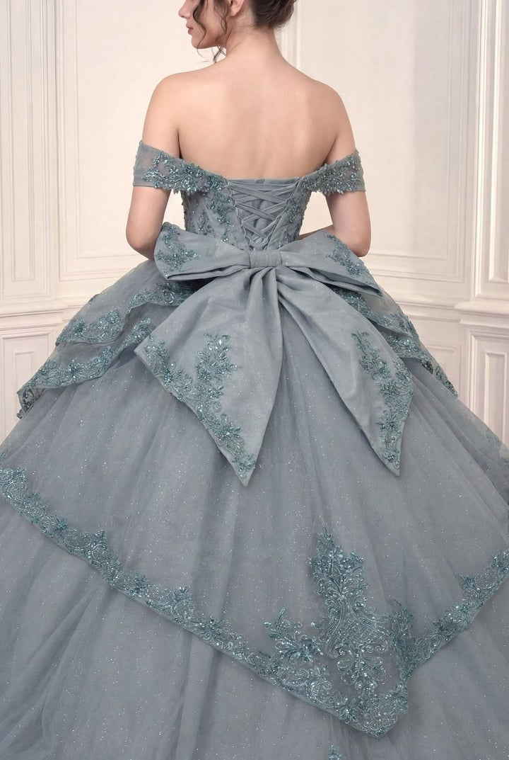 Ladivine 15729 Glitter Lace Quinceanera Dress