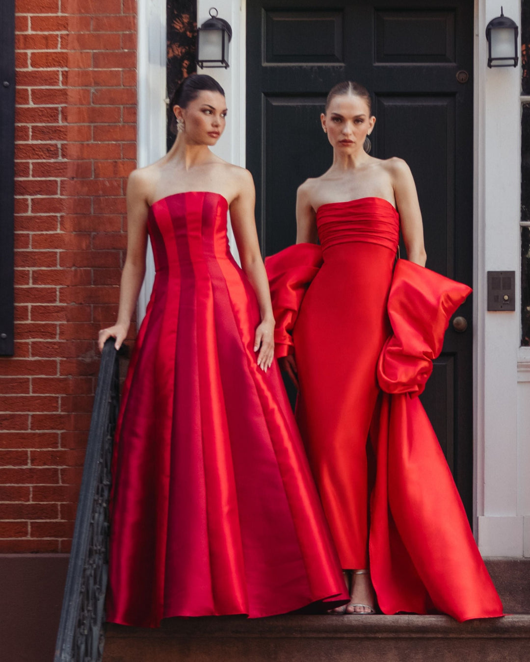 Mac Duggal 56499 Strapless Mikado Panel Ball Gown