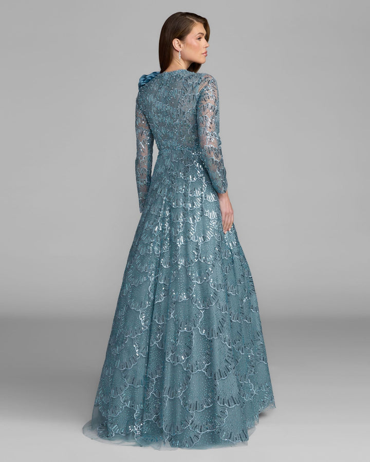 Mac Duggal 21196 Embellished Floral Appliqué Ball Gown