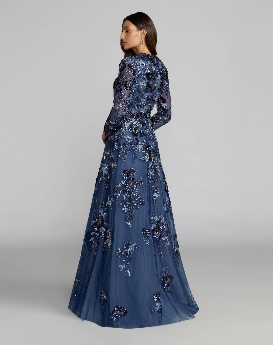 Mac Duggal 21308 Embellished Floral A Line Gown