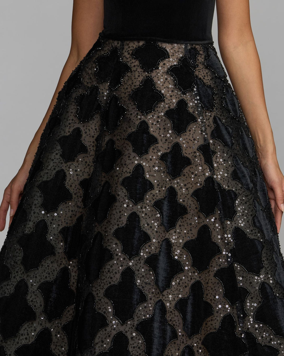 Mac Duggal 21384 Strapless Velvet Bodice Embellished Ball Gown
