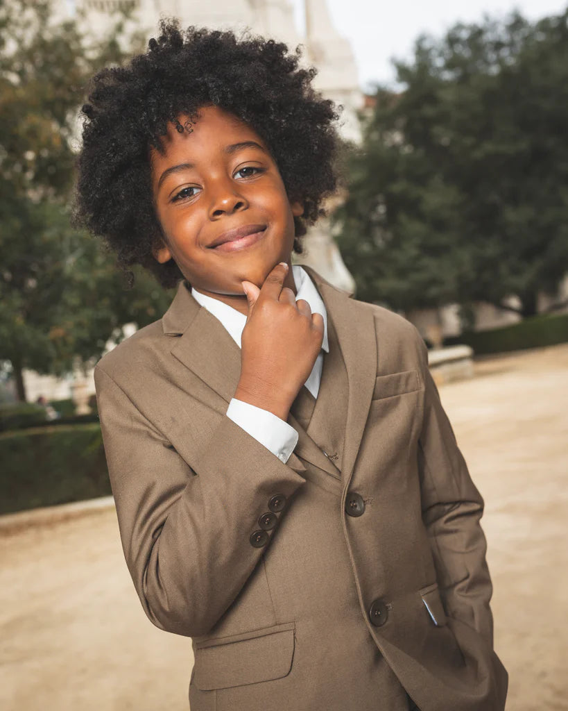 Peanut Butter Collection 007 Mocha suit - FOSTANI.com