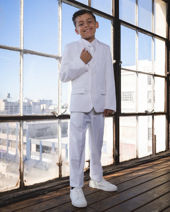 Peanut Butter Collection 007 Pearl White suit - FOSTANI.com