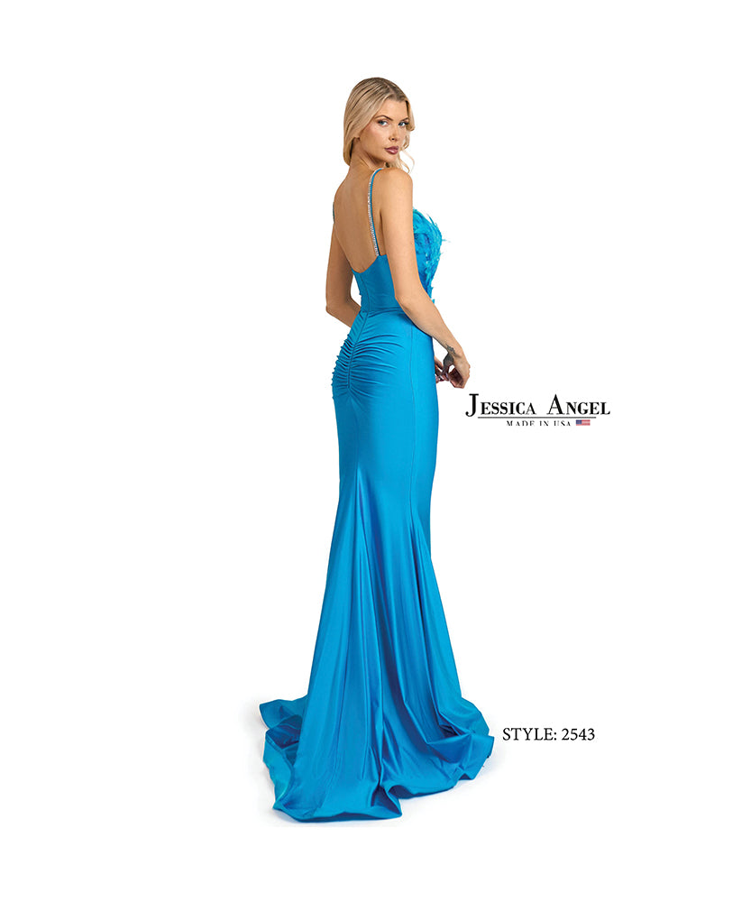 Jessica Angel 2543 scoop back mermaid gown back view