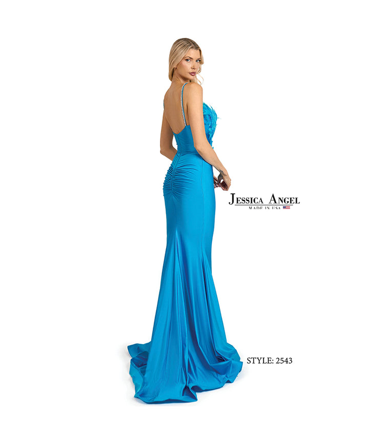 Jessica Angel 2543 scoop back mermaid gown back view