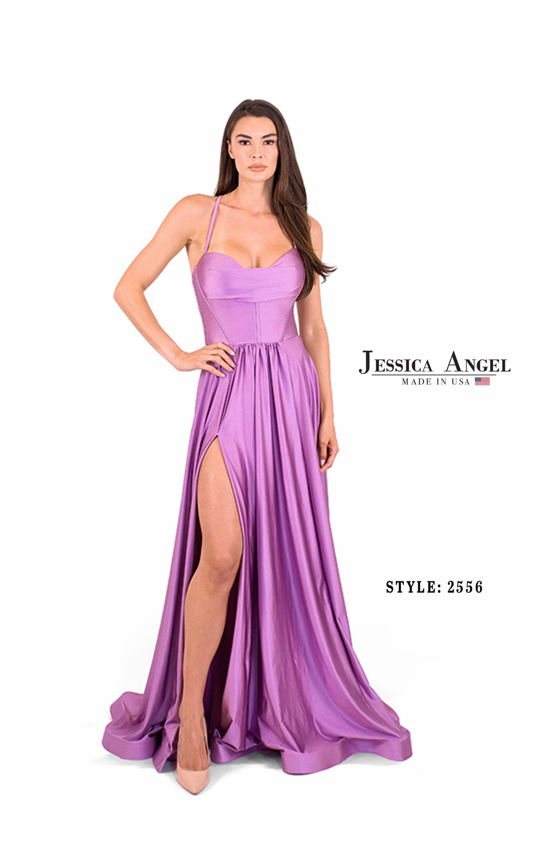 Jessica Angel 2556 sweetheart a-line gown front view