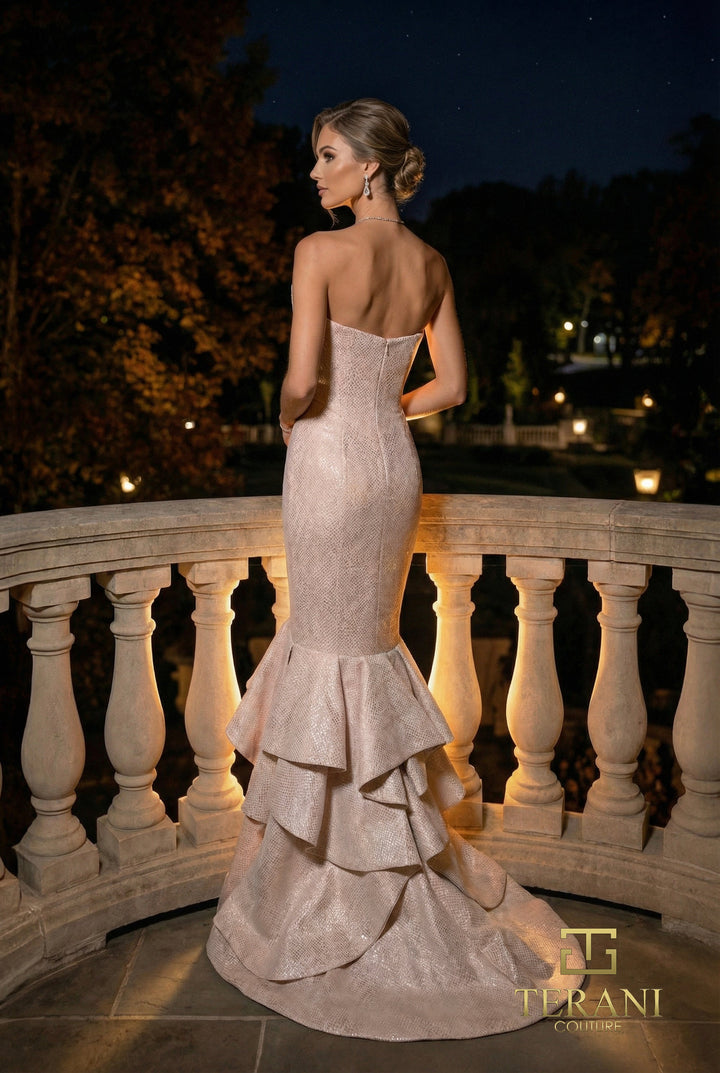 Terani 262E7108 Strapless Sleeveless Mermaid Dress