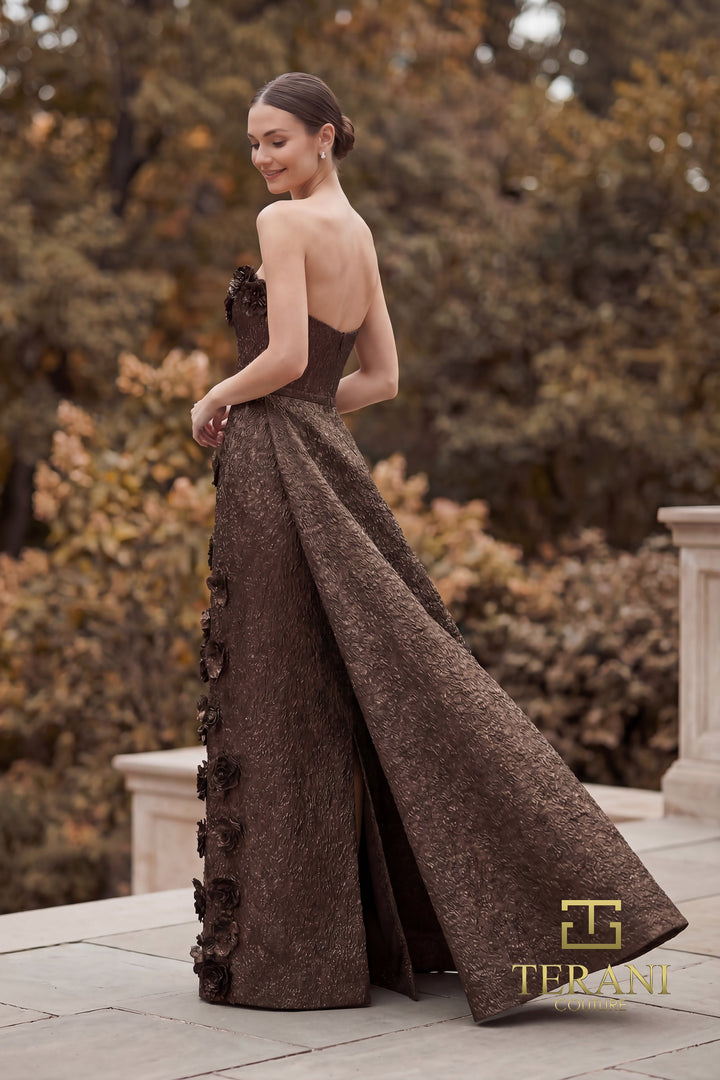 Terani 262E7093 Strapless Sleeveless Sheath Dress