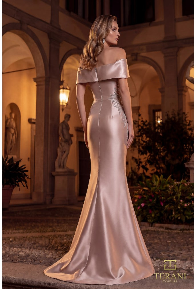 Terani 262M7517 Sweetheart Cap Sleeve Structured Dress