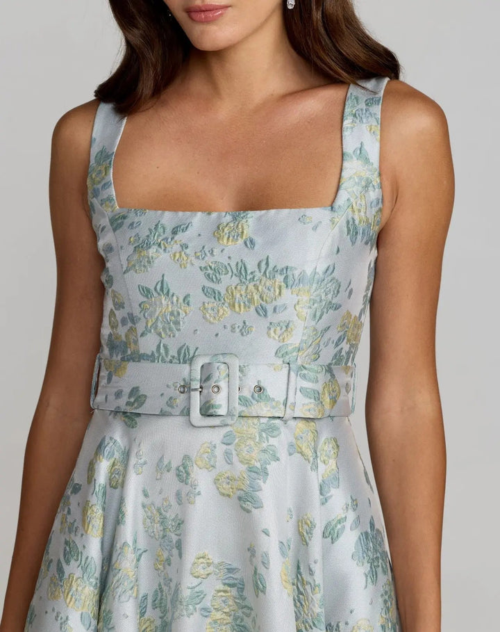Mac Duggal 27768 Sleeveless Belted A-Line Midi Dress
