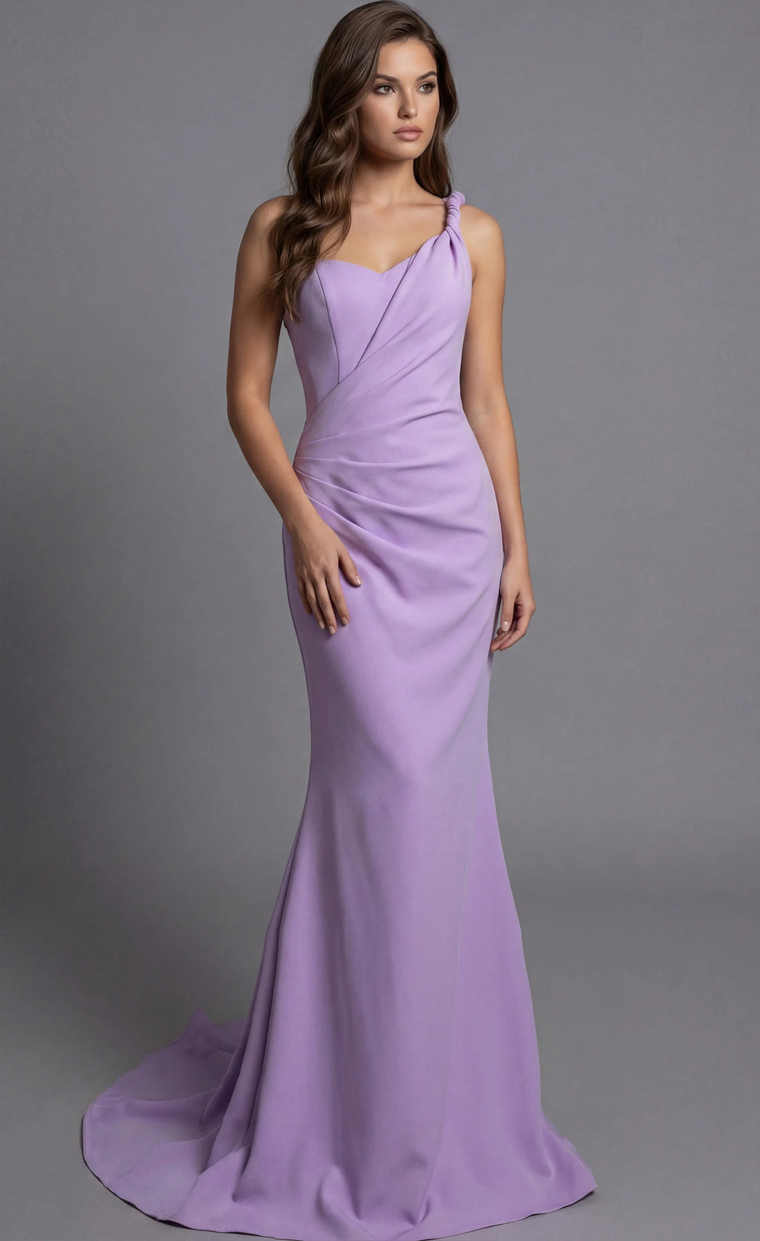 Jovani 43401 Lilac One Shoulder Mermaid Prom Dress