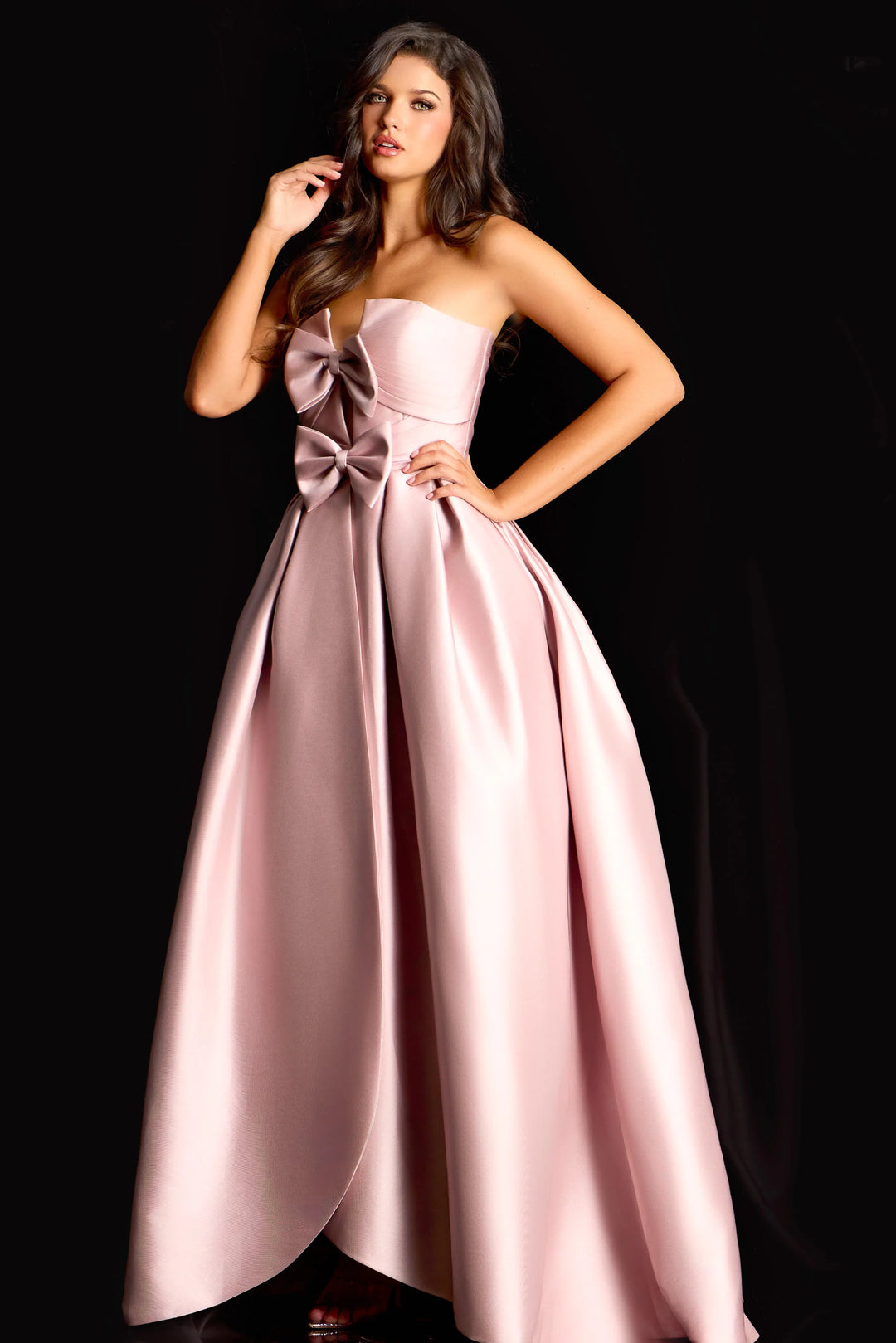 Jovani 45672 Ball Gown With Bow Detail - FOSTANI.com