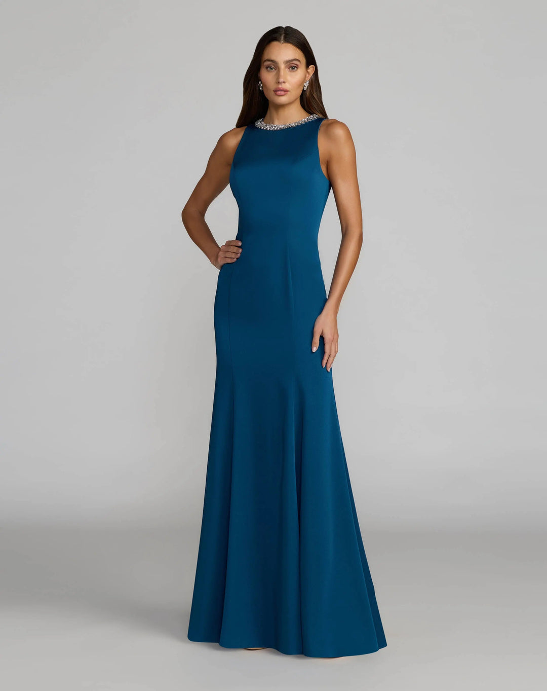 Mac Duggal 49093 Embellished Neck Trumpet Gown