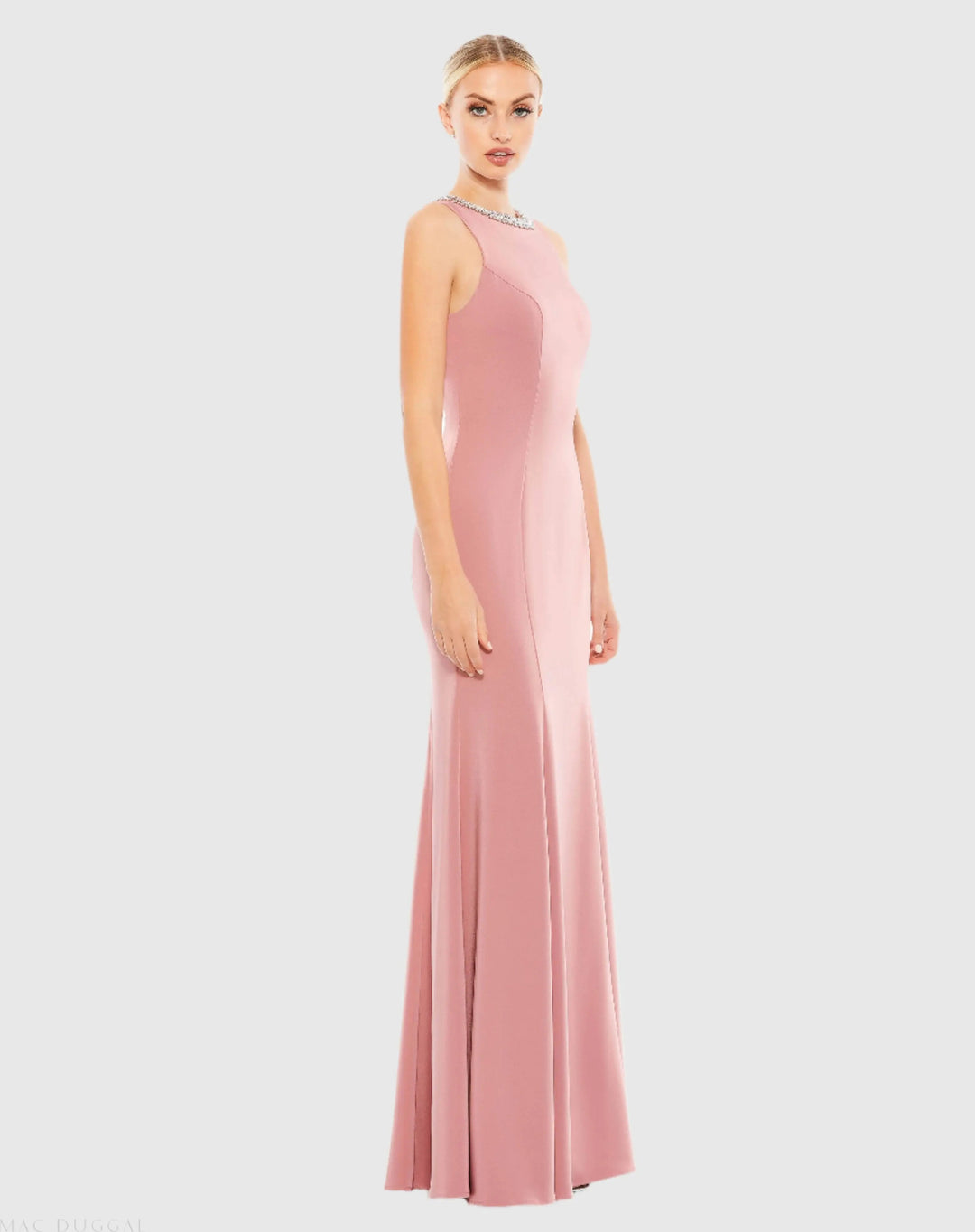 Mac Duggal 49093 Embellished Neck Trumpet Gown