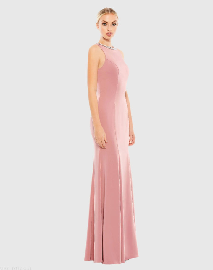 Mac Duggal 49093 Embellished Neck Trumpet Gown