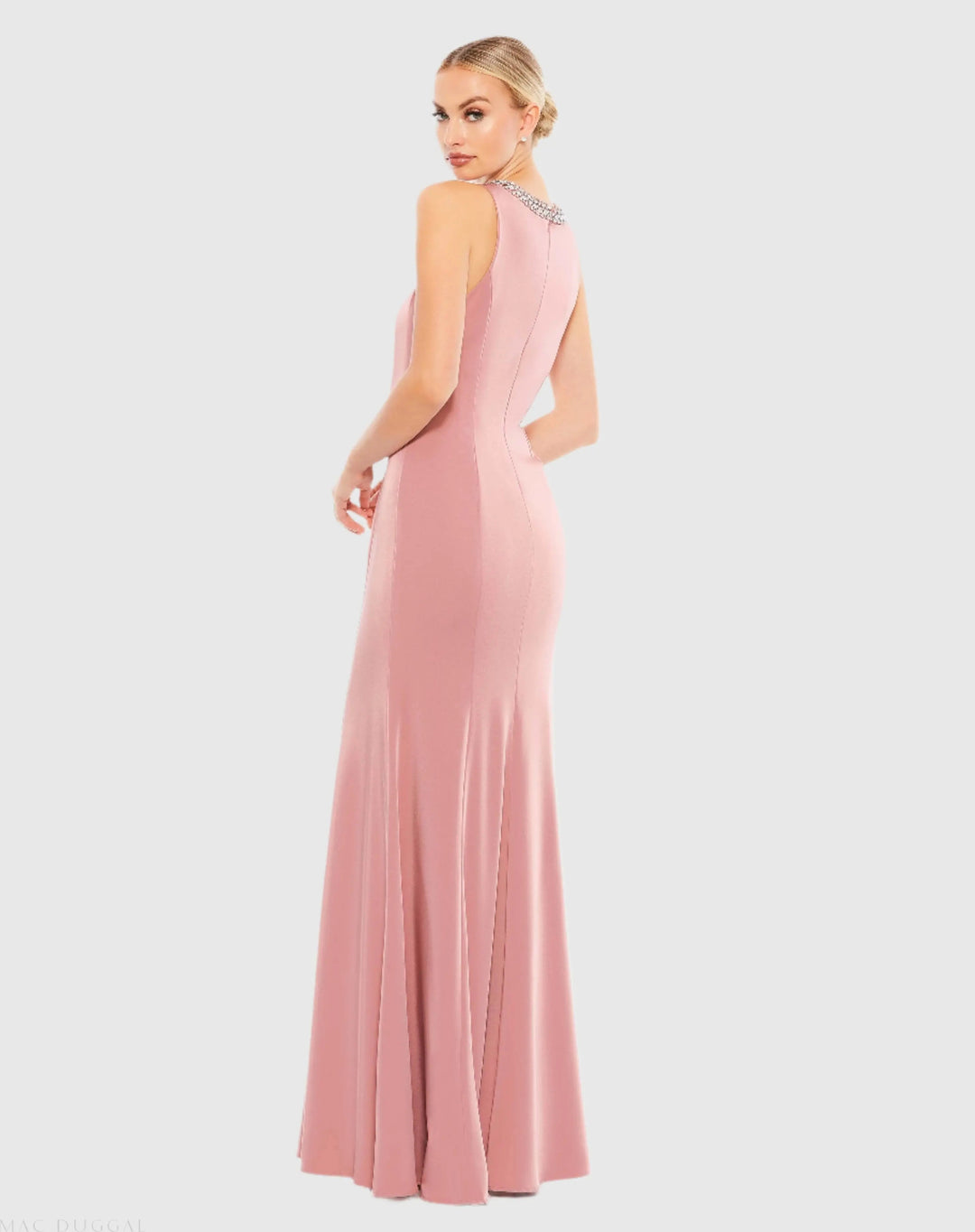 Mac Duggal 49093 Embellished Neck Trumpet Gown