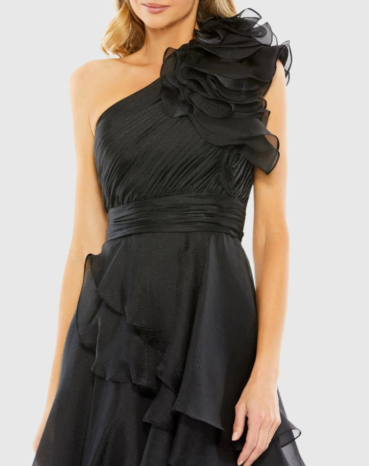 Mac Duggal 49527 One Shoulder Ruffle High Low Gown