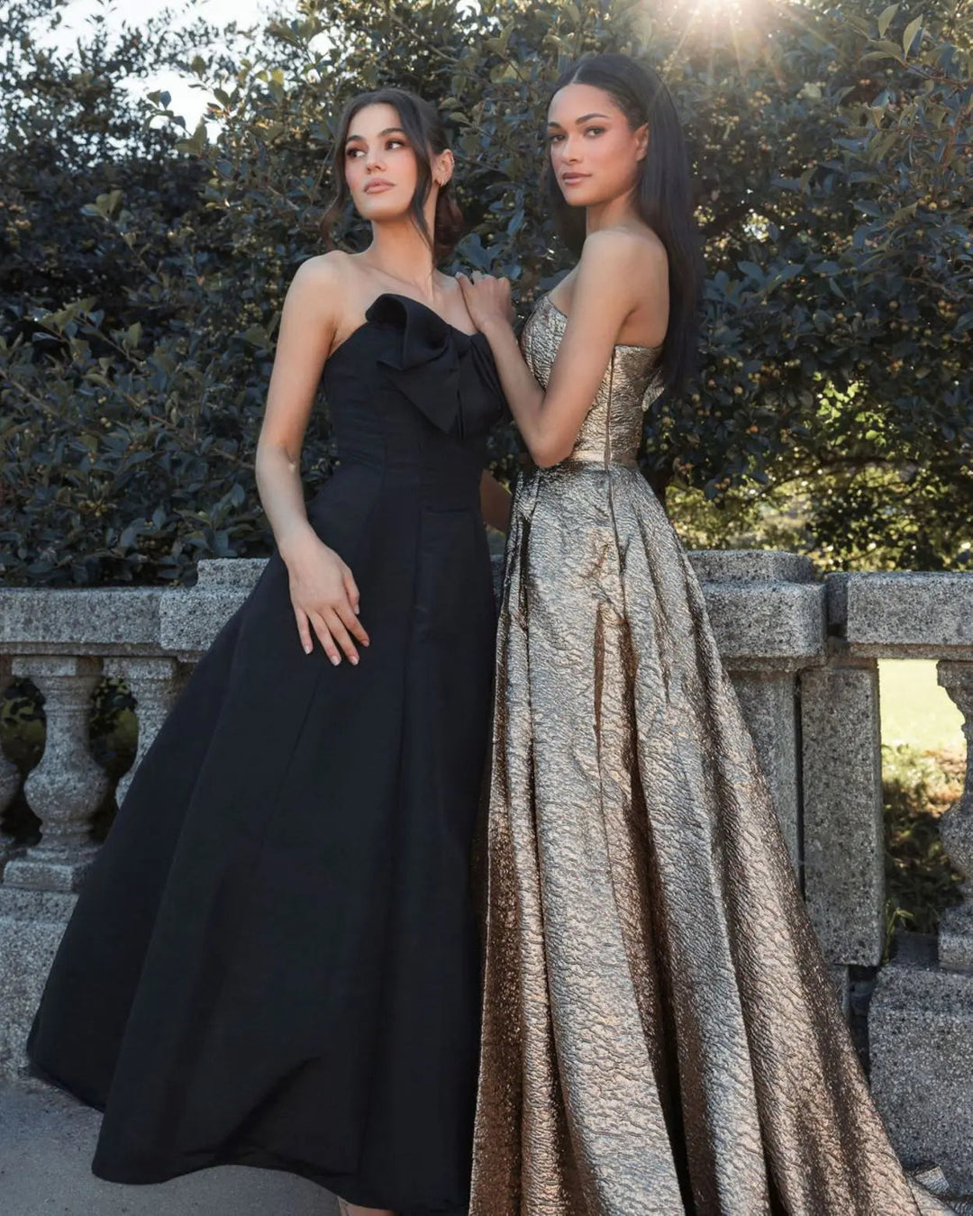 Mac Duggal 67297 One Shoulder Metallic Ball Gown
