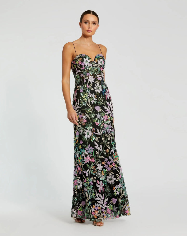 Mac Duggal 49827 Embroidered Bustier Trumpet Gown