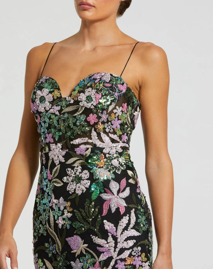 Mac Duggal 49827 Embroidered Bustier Trumpet Gown