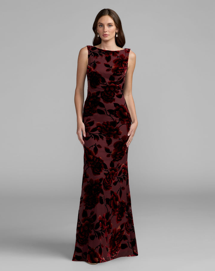 Mac Duggal 50177 Sleeveless Cowl Back Velvet Gown