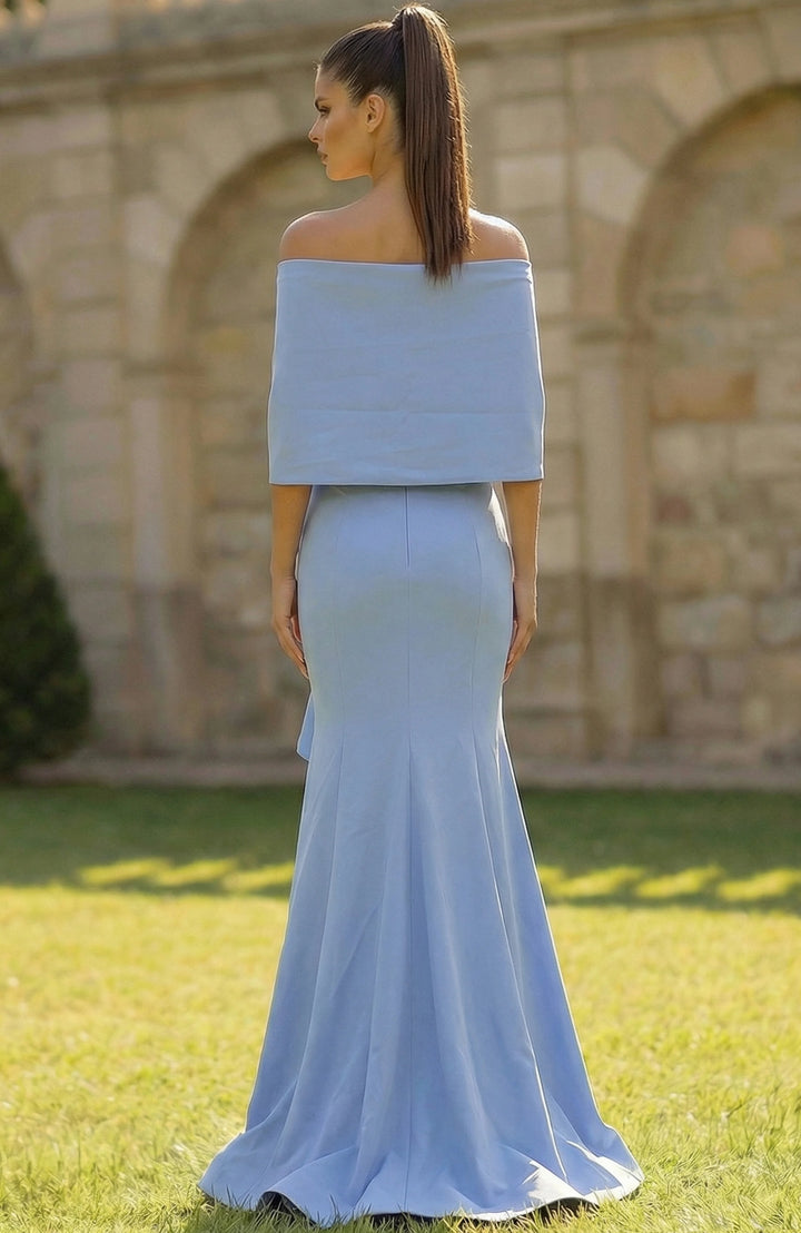 Jovani 50270 Off Shoulder Gown With Draped Wrap Detail - FOSTANI.com
