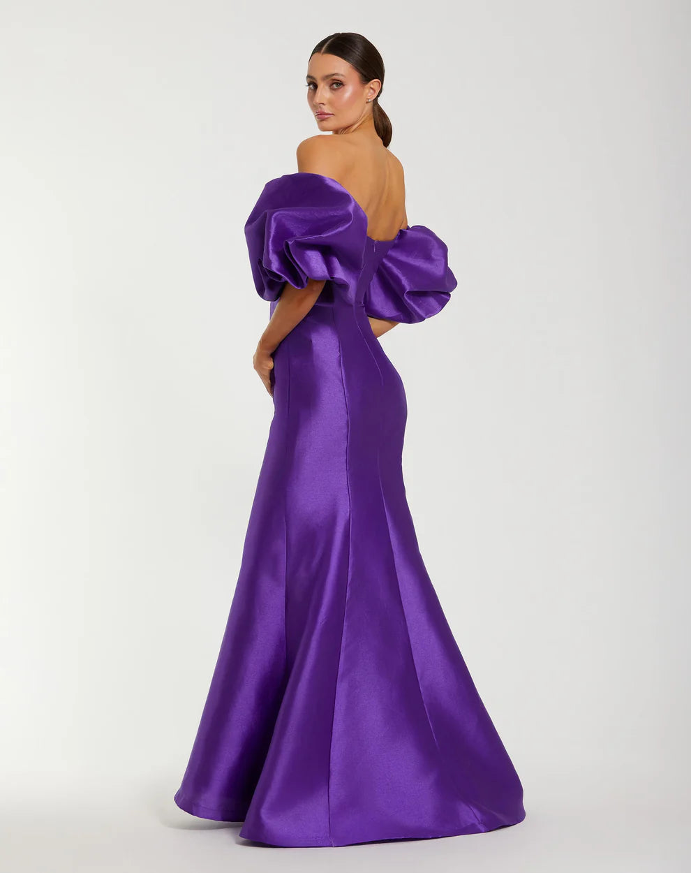 Mac Duggal 50677 Sweetheart Off the Shoulder Puff Sleeve Gown
