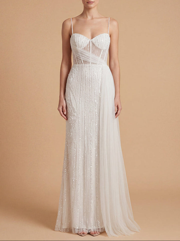 Lara 51229 Bridal Draped Corset Gown