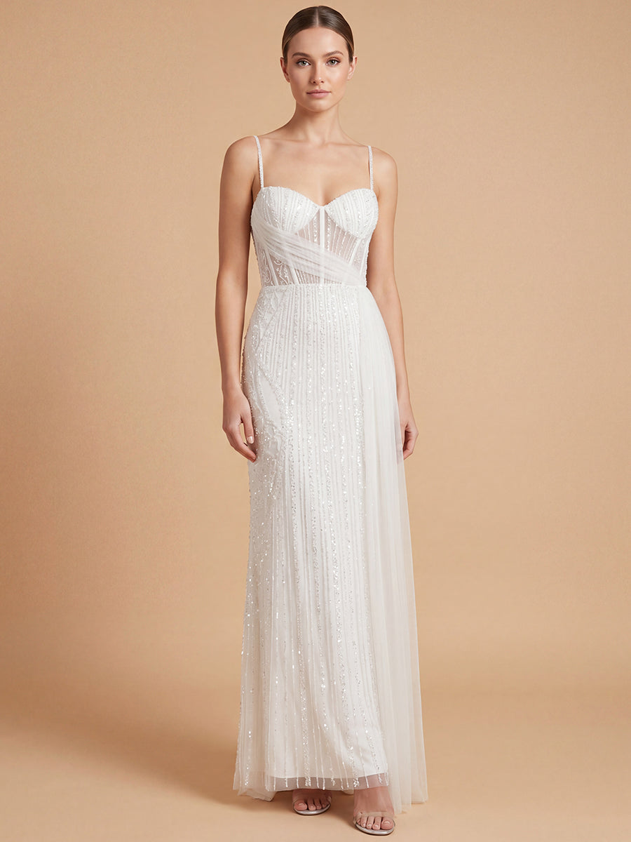 Lara 51229 Bridal Draped Corset Gown