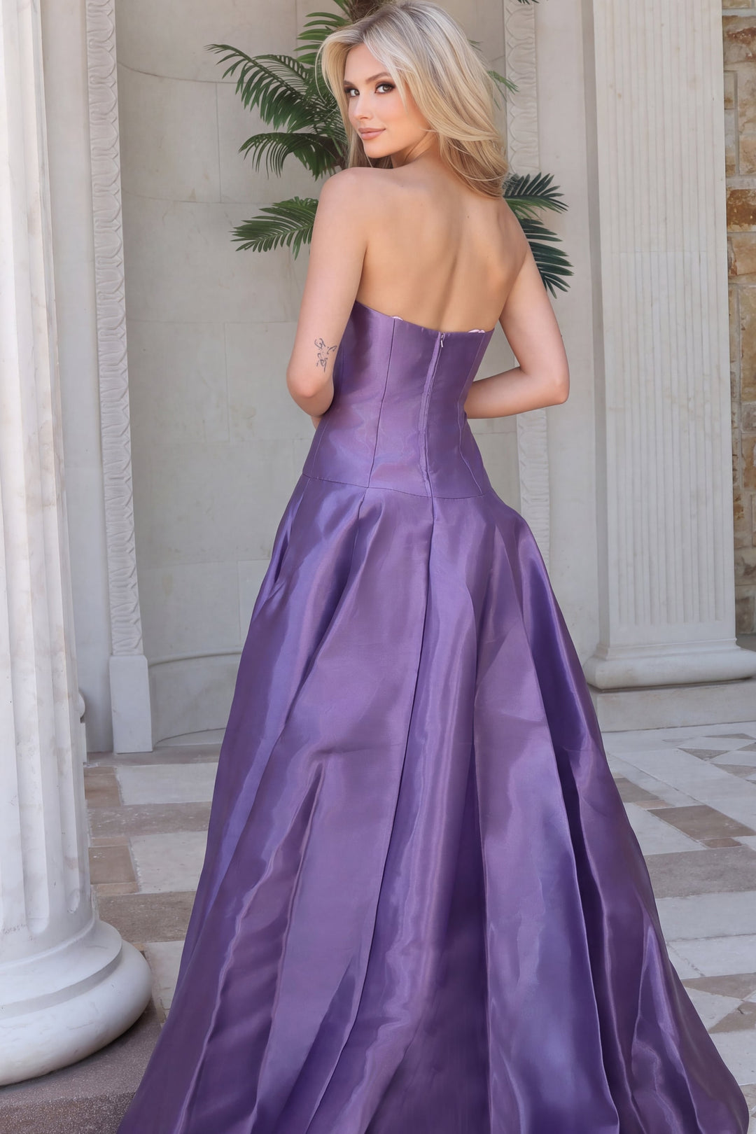 Jovani 55165 prom dress - back view