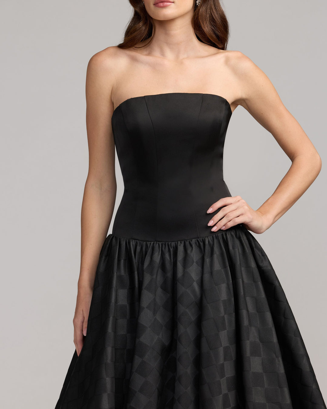 Mac Duggal 56269 Strapless Satin Drop Waist Gown