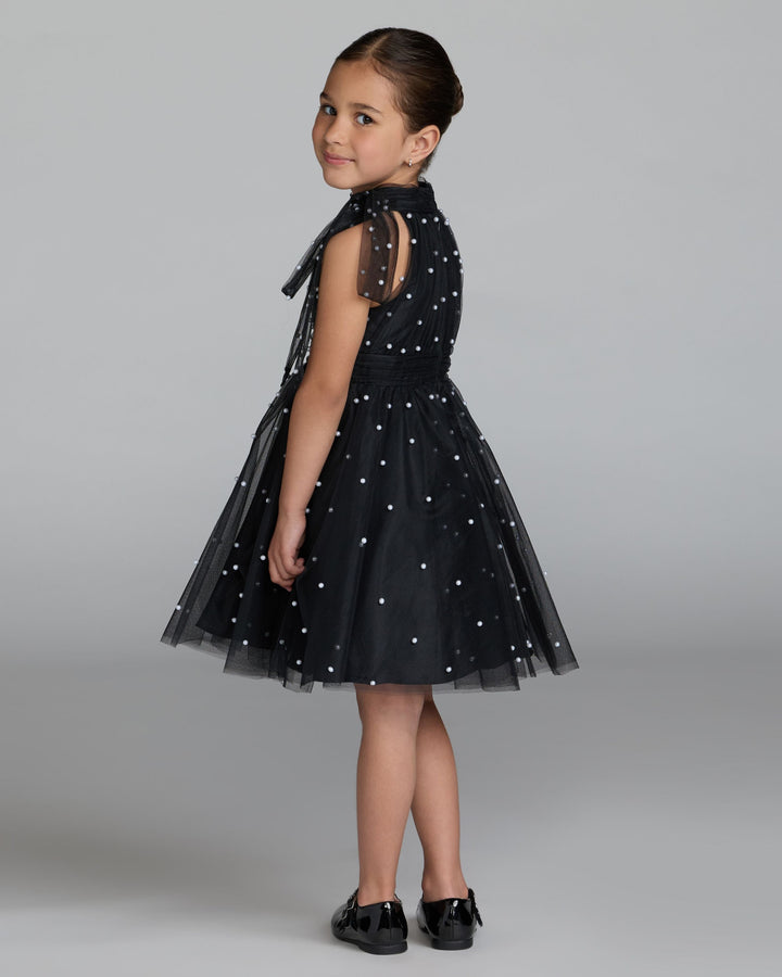 Mac Duggal 56543 Girls Pearl Beaded Tulle Mini Dress