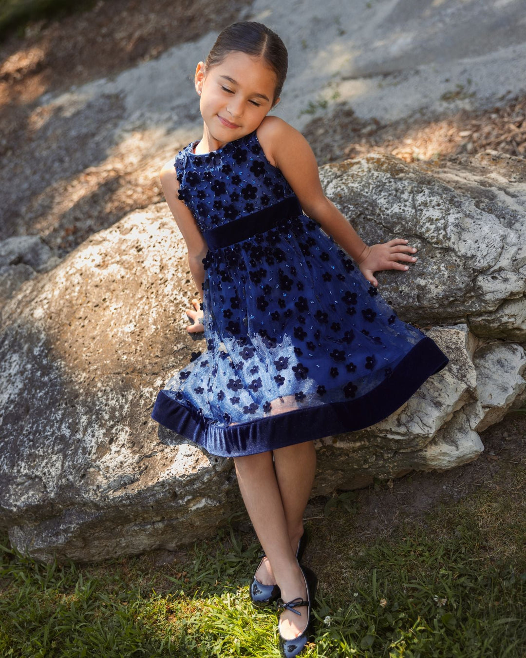 Mac Duggal 69313 Girls Embellished Floral A-Line Dress
