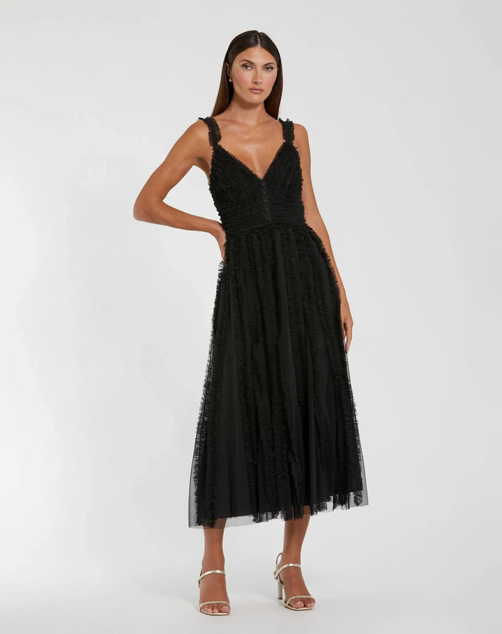 Mac Duggal 8056 Sleeveless Ruffle Tiered Dress