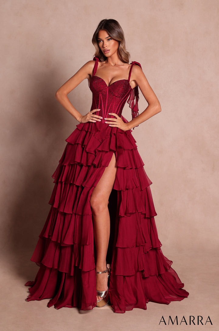 AMARRA 89285 Off-Shoulder Ruffled Prom Dress 2026