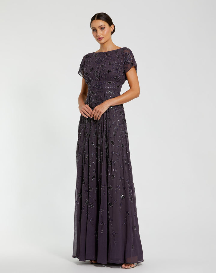Mac Duggal 94140 Embellished Georgette A-Line Gown