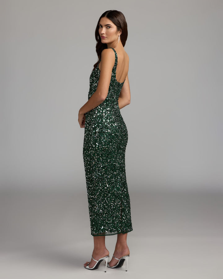 Mac Duggal 94441 Sequin Sleeveless Midi Dress