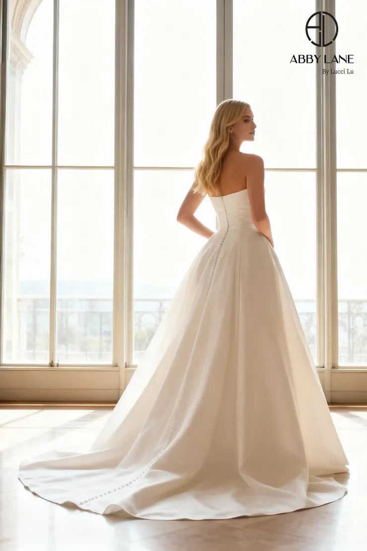 Abby Lane 97379 Open Back Bow Dress - FOSTANI.com
