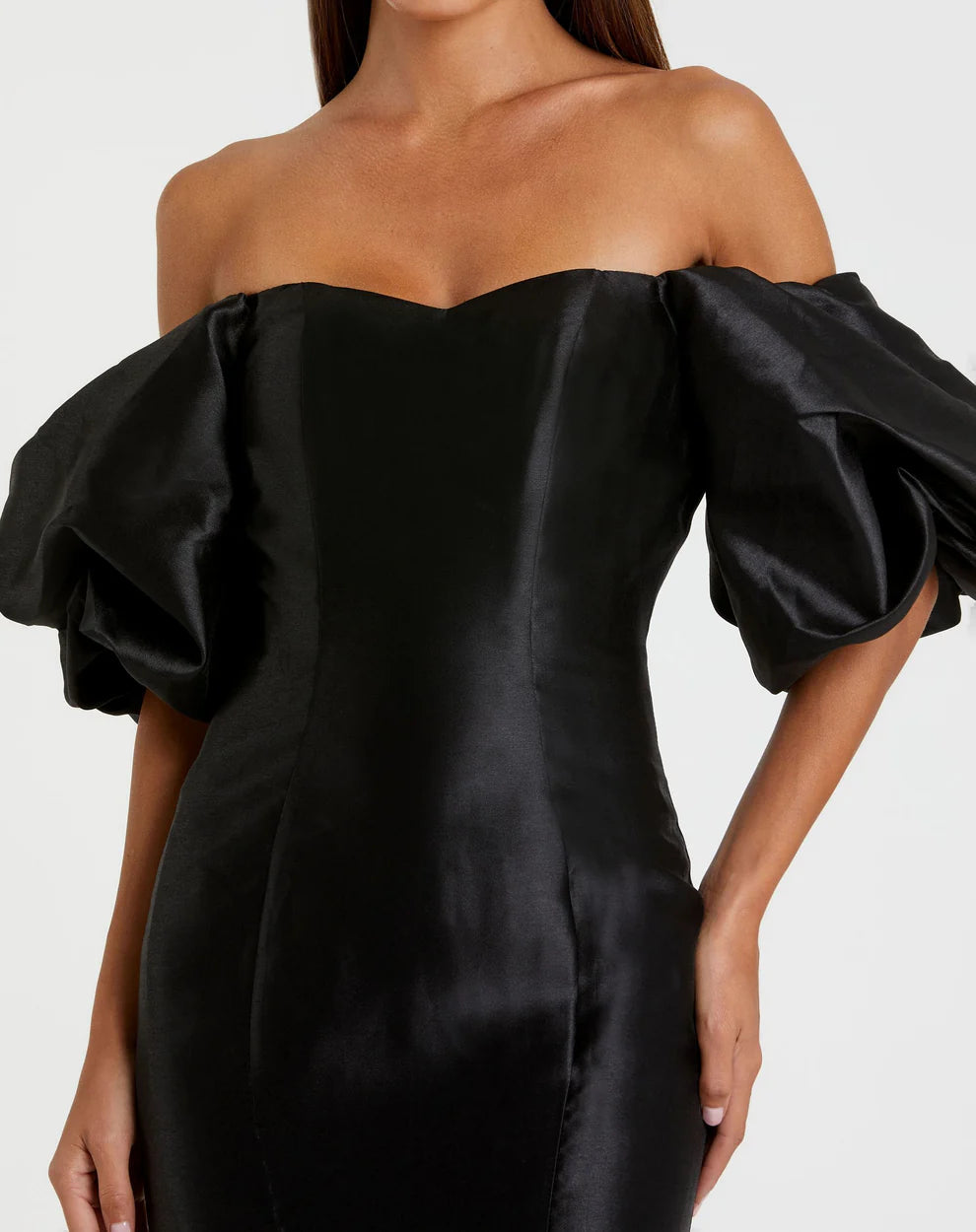 Mac Duggal 50677 Sweetheart Off the Shoulder Puff Sleeve Gown