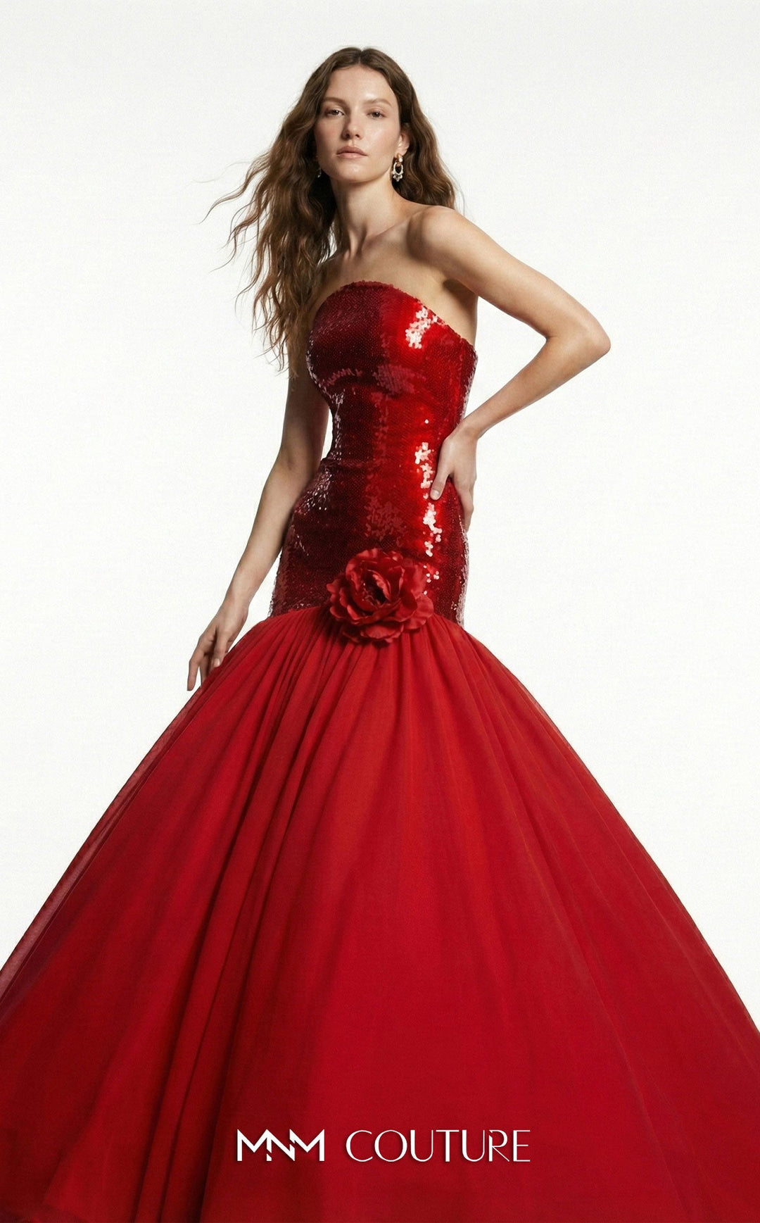 MNM Couture B1216A Strapless Sleeveless Couture Dress