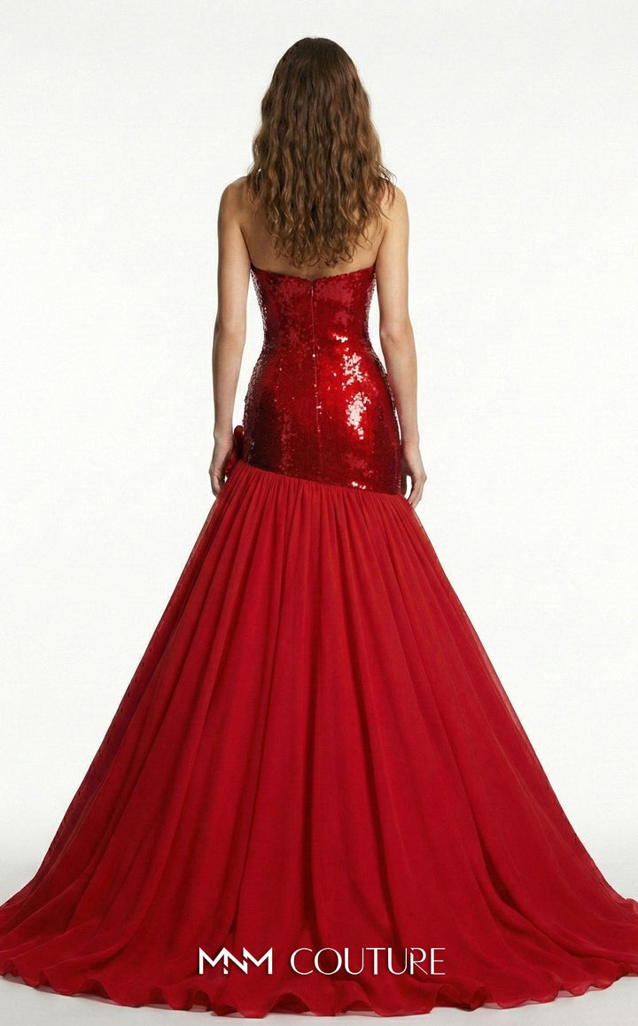 MNM Couture B1216A Strapless Sleeveless Couture Dress