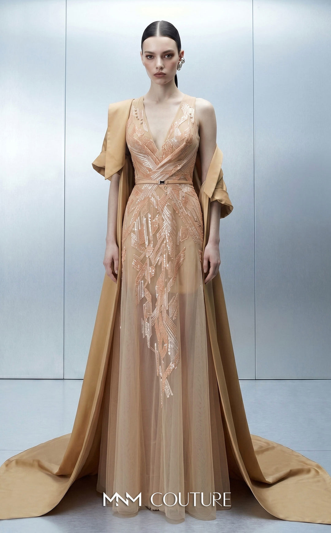 MNM Couture E0170 gown, front view