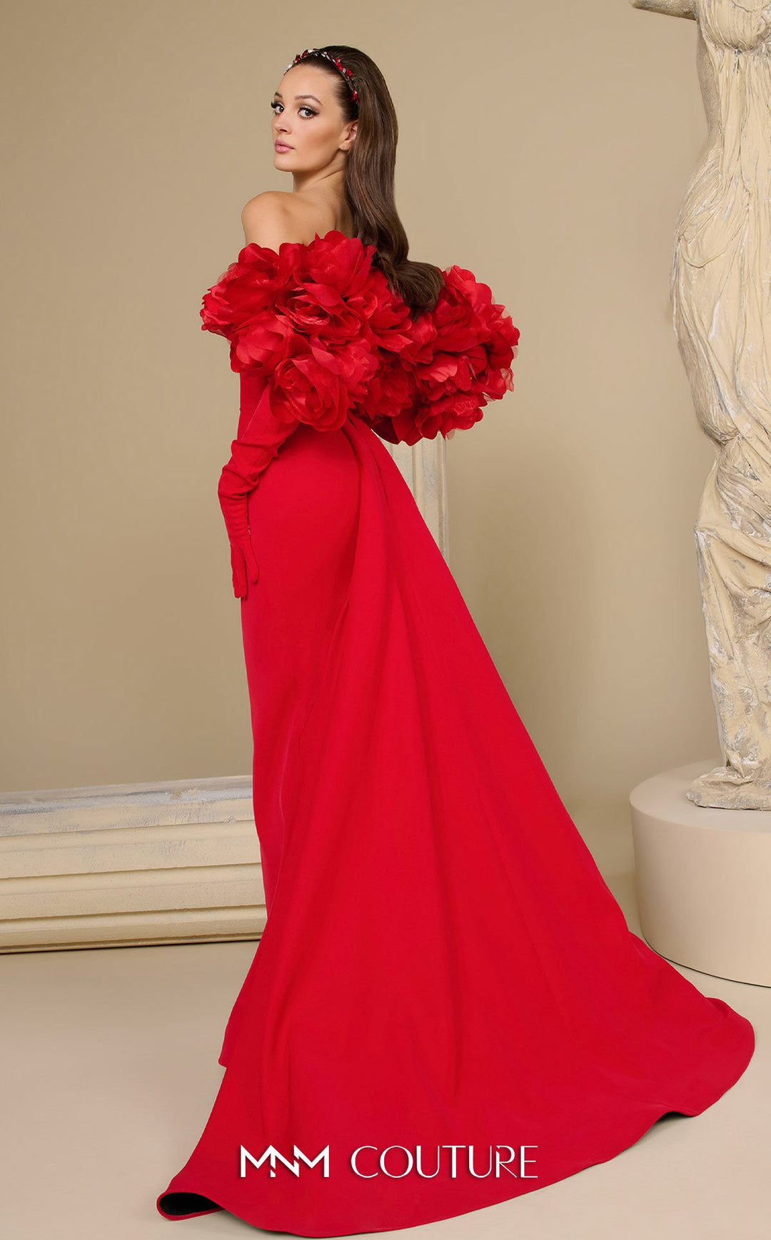MNM Couture F02944: Luxury Gala Gown in Crepe and Taffeta with Jacket - FOSTANI.com