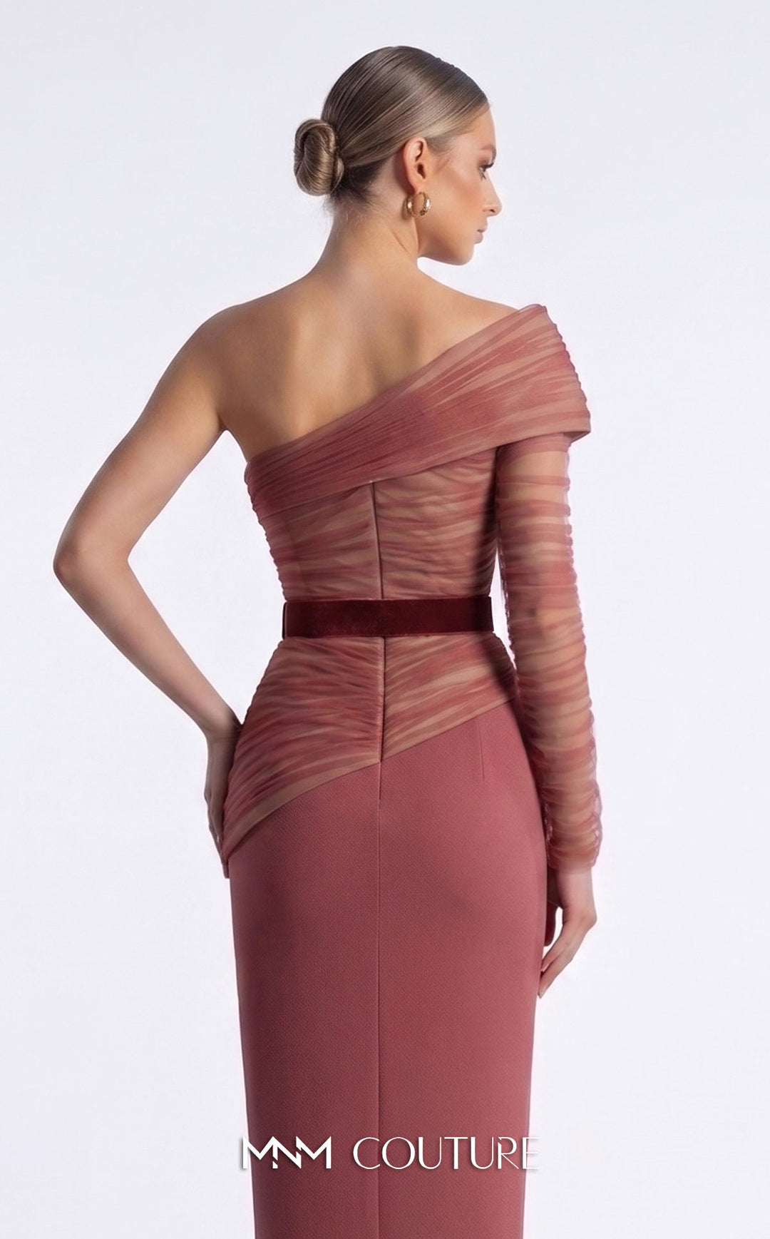 Fouad Sarkis F03008A gown, waist and belt detail