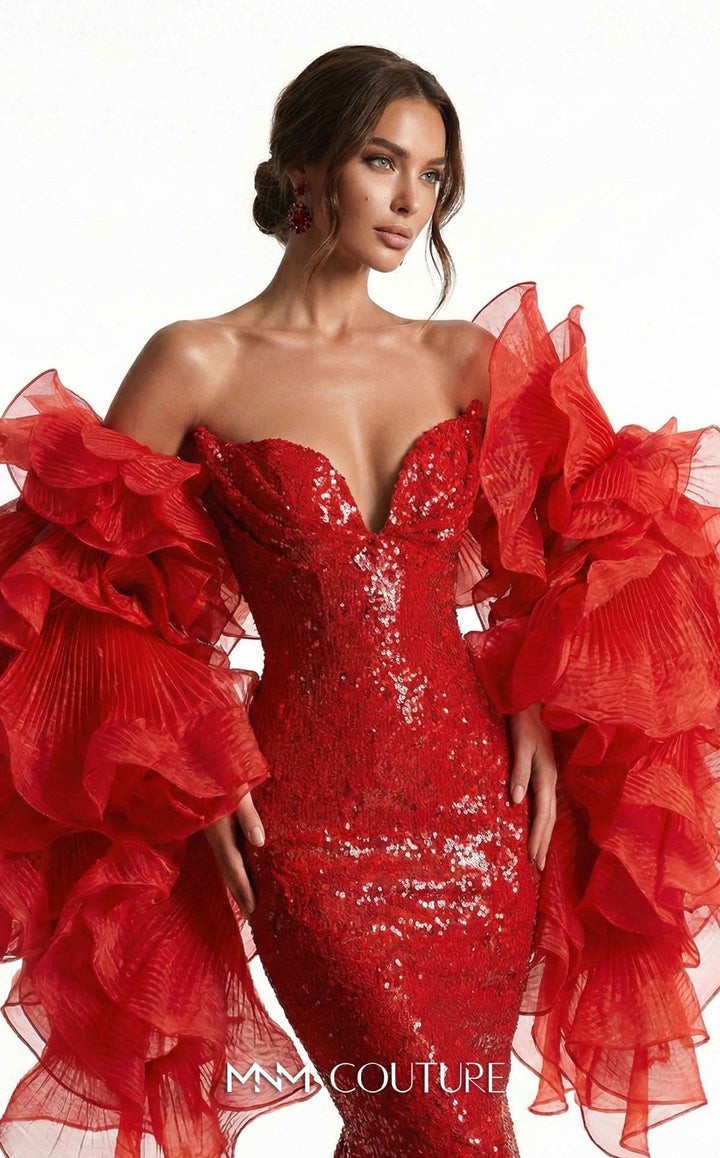 Fouad Sarkis F03029 plunging sweetheart bodice close-up
